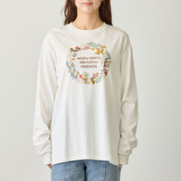 Polera mofusand Meadow Friends blanca