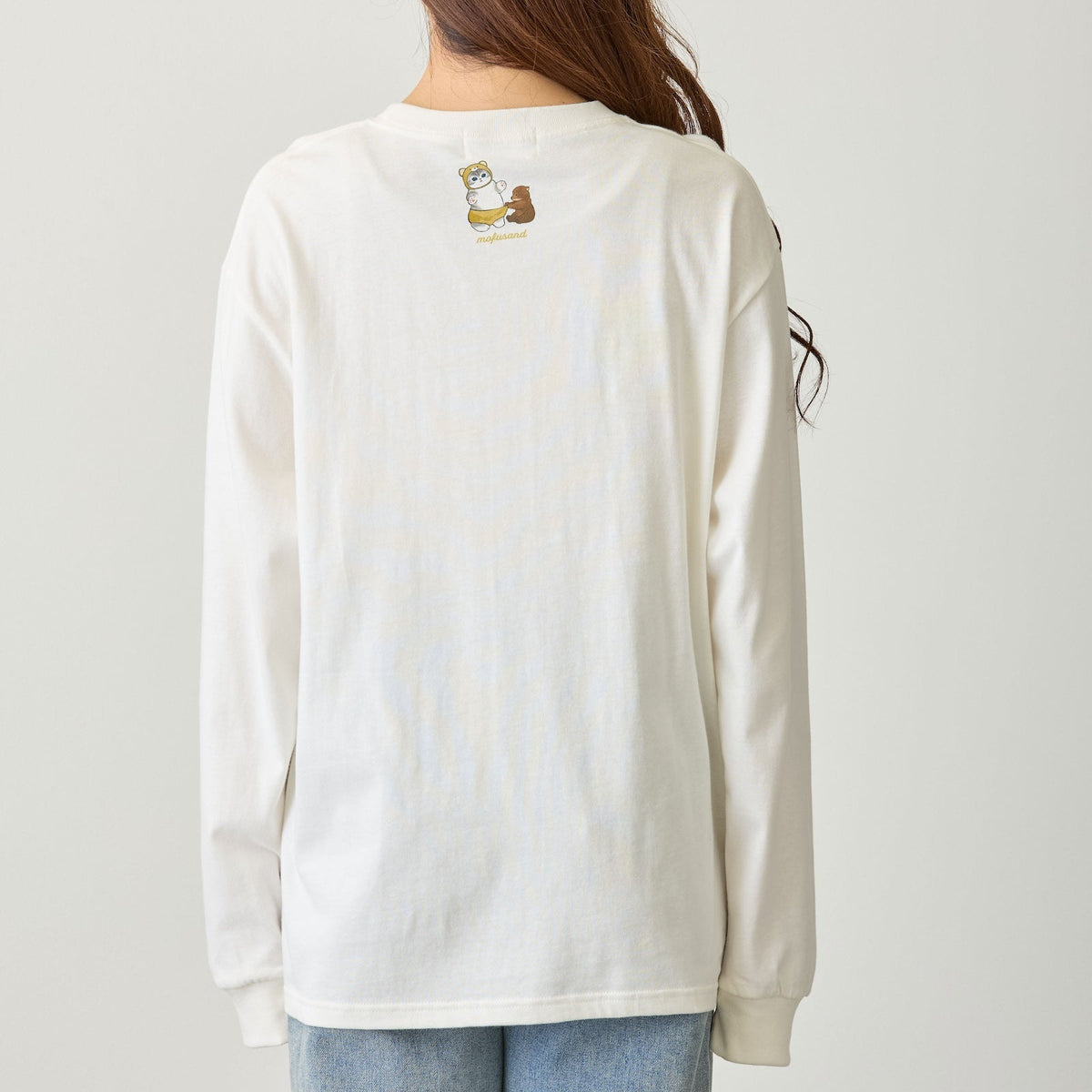 Polera mofusand Meadow Friends blanca