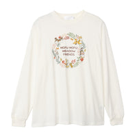 Polera mofusand Meadow Friends blanca