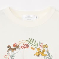 Polera mofusand Meadow Friends blanca