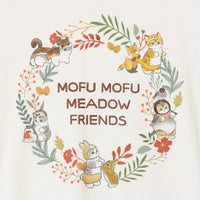 Polera mofusand Meadow Friends blanca
