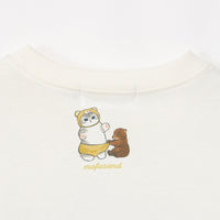 Polera mofusand Meadow Friends blanca