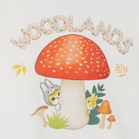 Polera blanca Mofusand Woodlands Conejitos