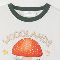 Polera blanca Mofusand Woodlands Conejitos