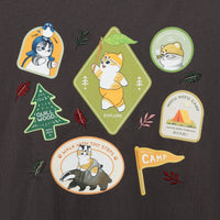 Polera mofusand WOODLANDS con diseño de stickers