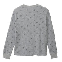 Polera waffle manga larga Chiikawa, gris