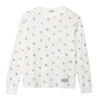 Polera waffle manga larga Chiikawa blanca