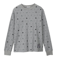 Polera waffle Mofusand gris con lunares