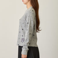 Polera waffle Mofusand gris con lunares