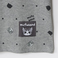 Polera waffle Mofusand gris con lunares