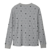 Polera waffle Mofusand gris con lunares
