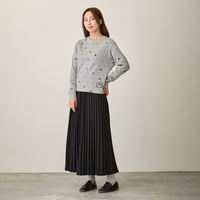 Polera waffle Mofusand gris con lunares