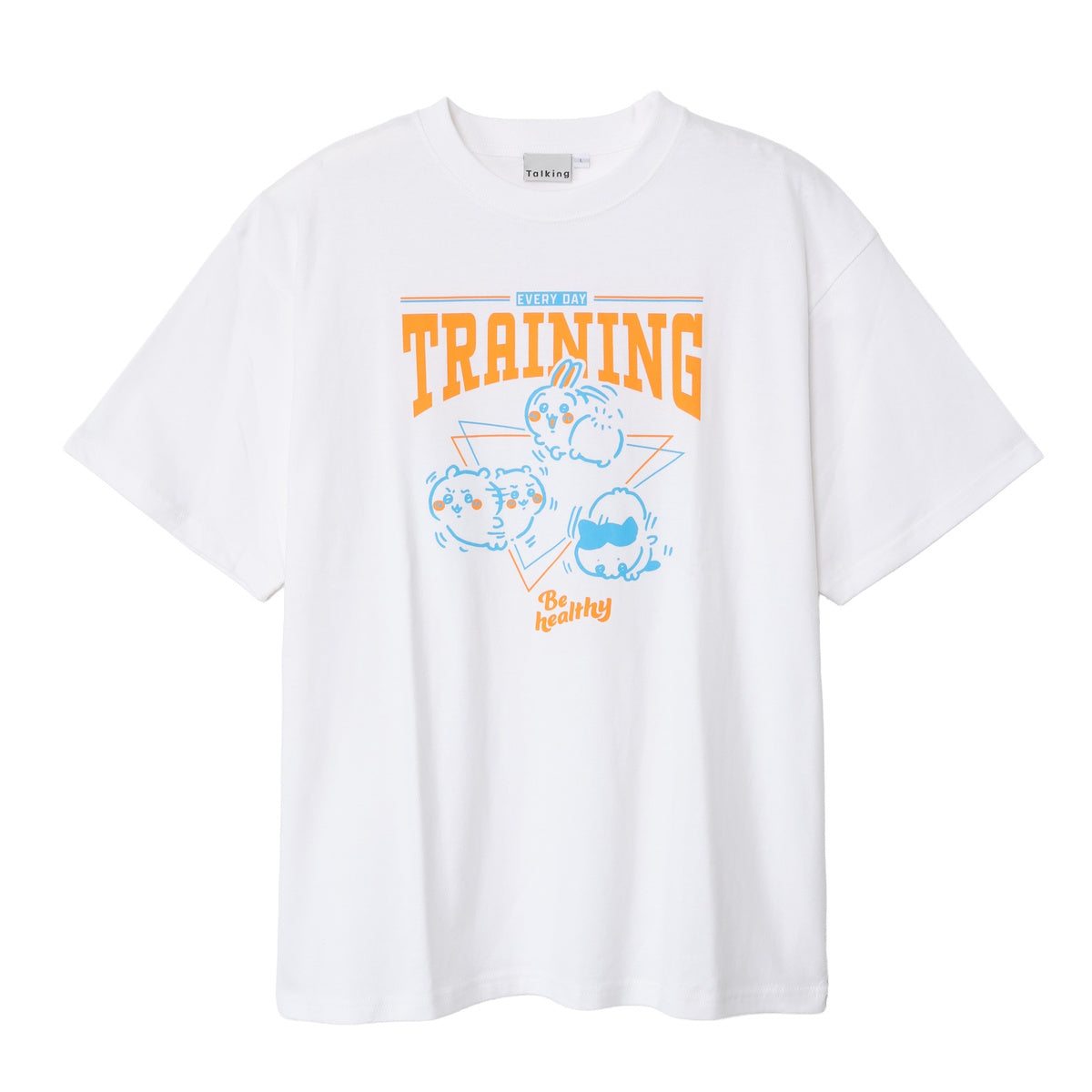 Chiikawa: Polera blanca de entrenamiento en trío