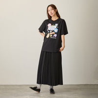 Polera Chiikawa estilo cuaderno universitario negra