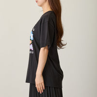 Polera Chiikawa estilo cuaderno universitario negra