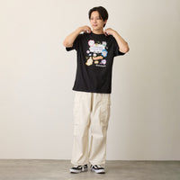 Polera Chiikawa estilo cuaderno universitario negra