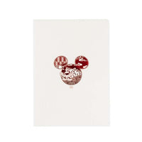 Carpeta Mickey Mouse de washi, nubes y foil rojo