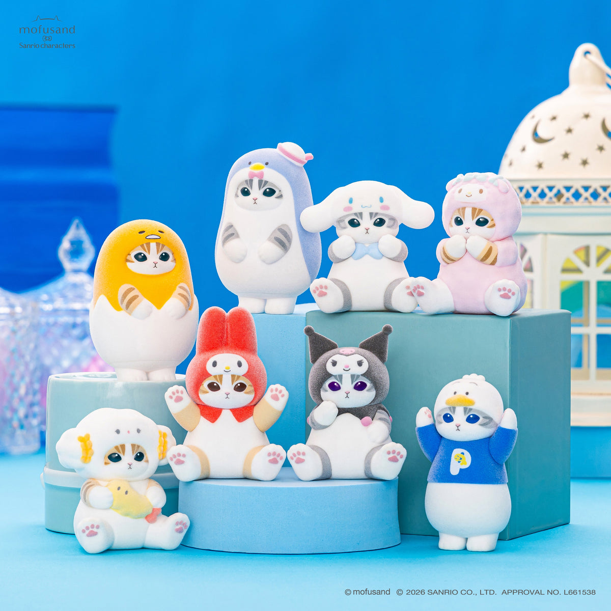 Mofusand x Sanrio: colección de figuras flocadas vol. 2