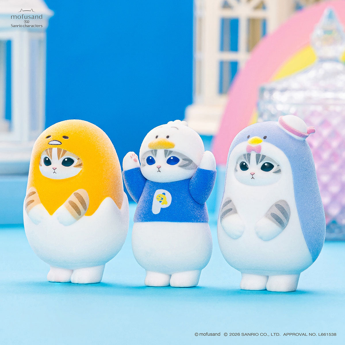 Mofusand x Sanrio: colección de figuras flocadas vol. 2