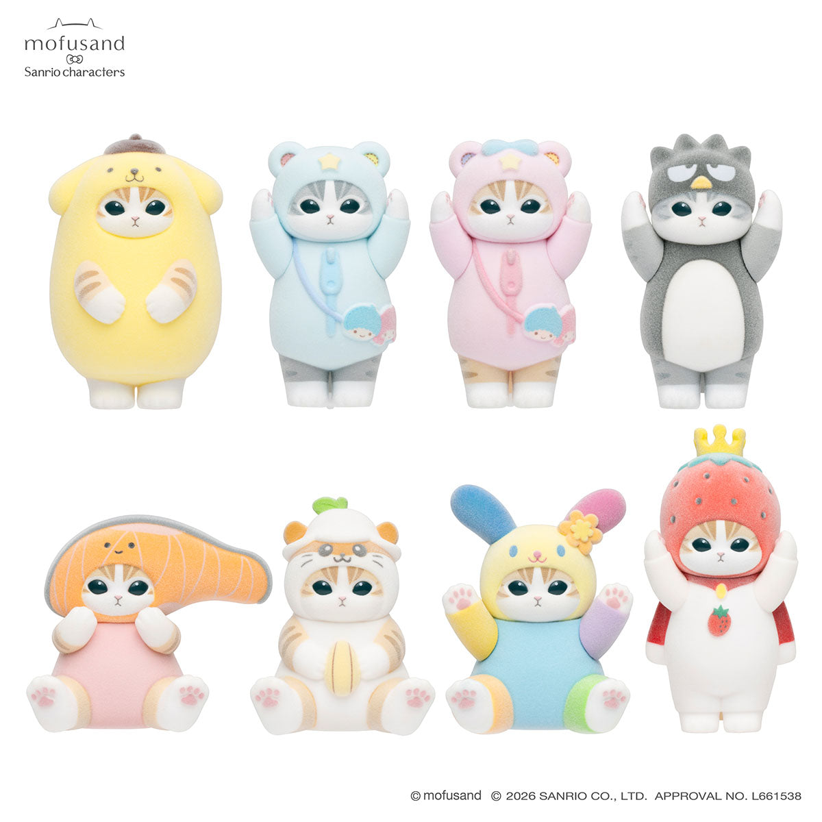 Figuras Mofusand x Sanrio, colección vol. 3