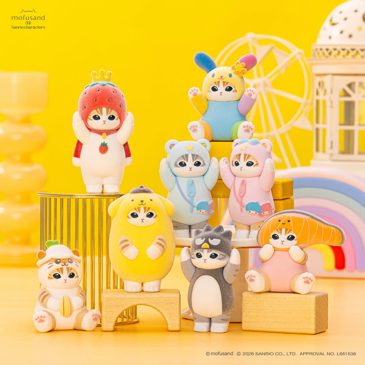 Figuras Mofusand x Sanrio, colección vol. 3