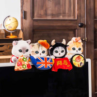 Peluche de escritorio mofusand: gato en tetera