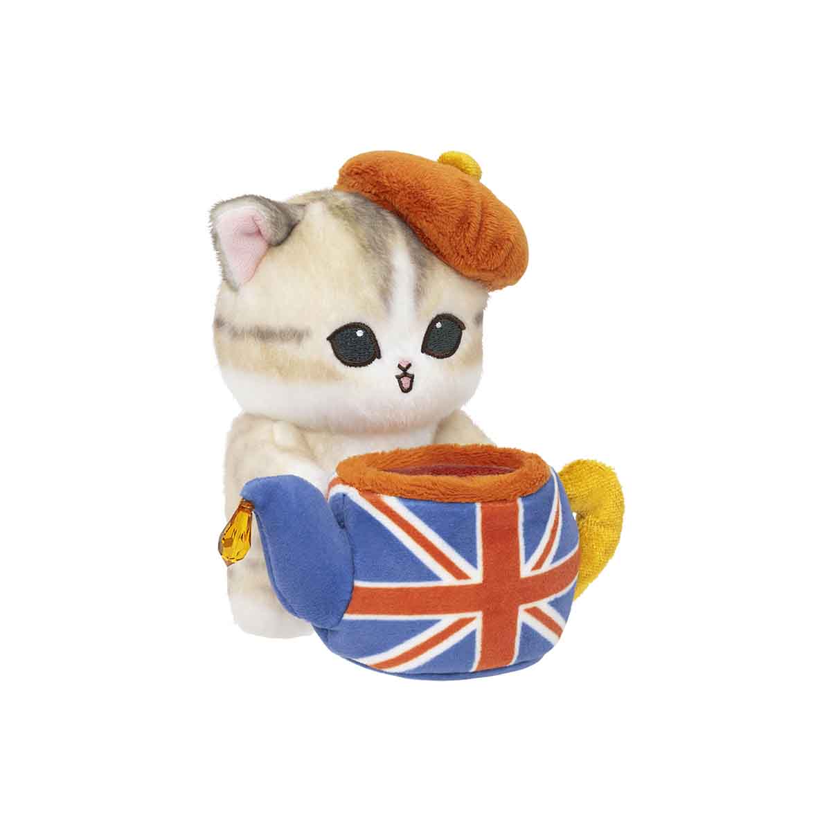 Peluche de escritorio mofusand: gato en tetera