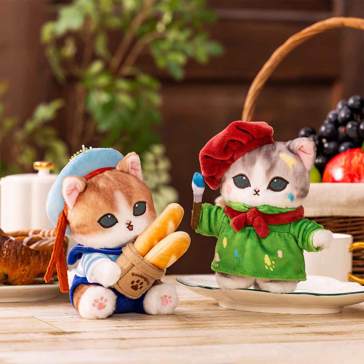 Llavero de gatito pintor mofusand