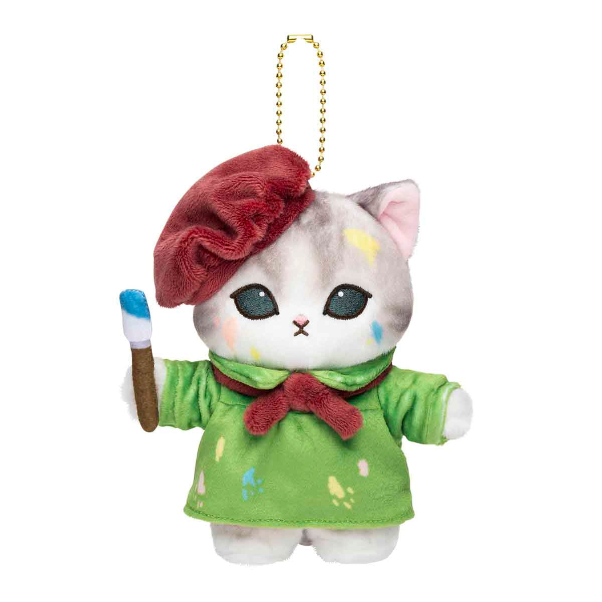 Llavero de gatito pintor mofusand
