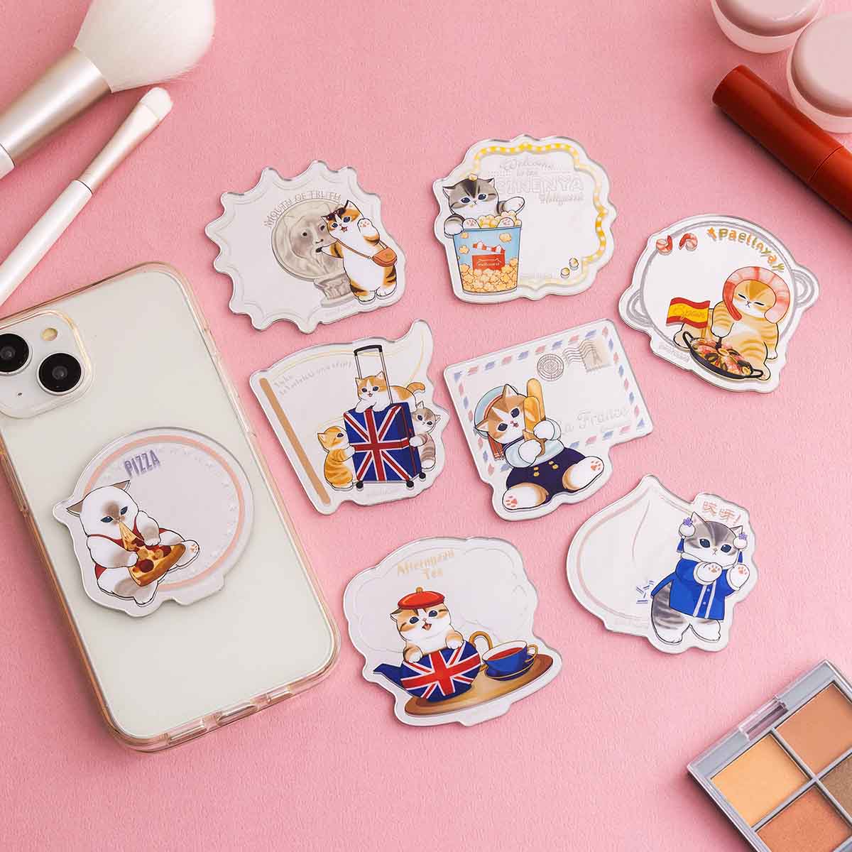 Sticker espejo acrílico mofusand: 8 diseños