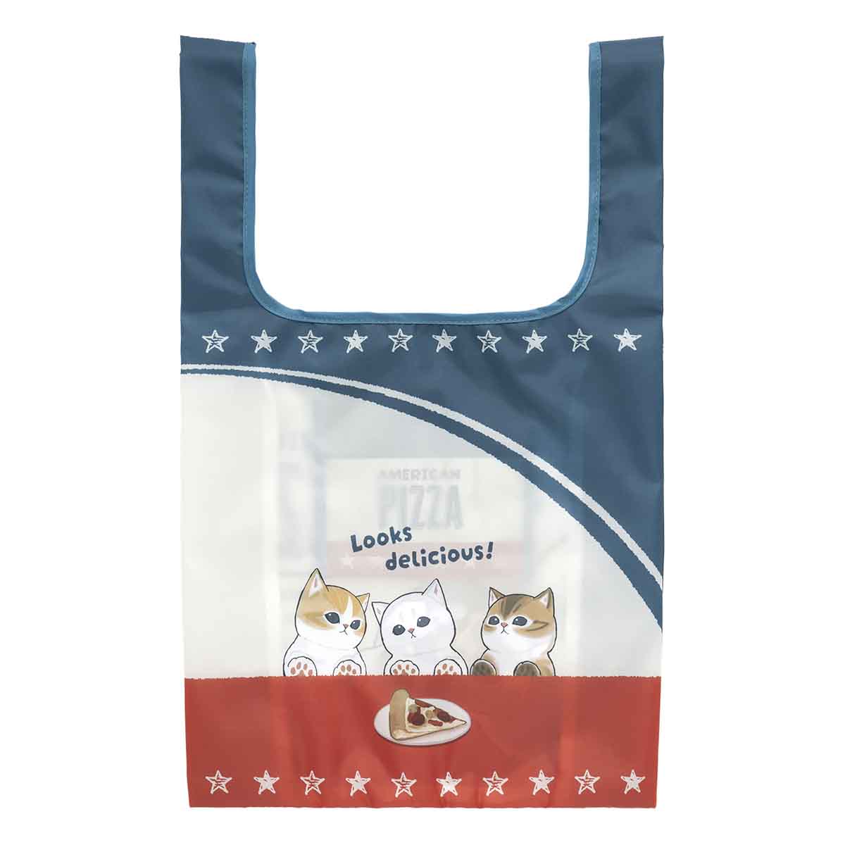 Bolsa ecológica plegable Mofusand Gato Pizza