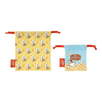 Set de 2 bolsas con cordón Mofusand: comida de cine