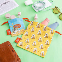 Set de 2 bolsas con cordón Mofusand: comida de cine