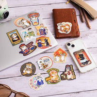 Mofusand: sticker brillante de gatito soldado