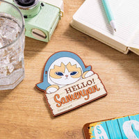 Posavasos Mofusand HELLO! Gato tiburón