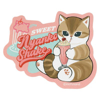 Sticker Mofusand Diner: gatito con malteada