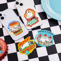 Sticker Mofusand Diner de gatito con papas