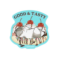 Sticker Mofusand Diner con postre de gatito