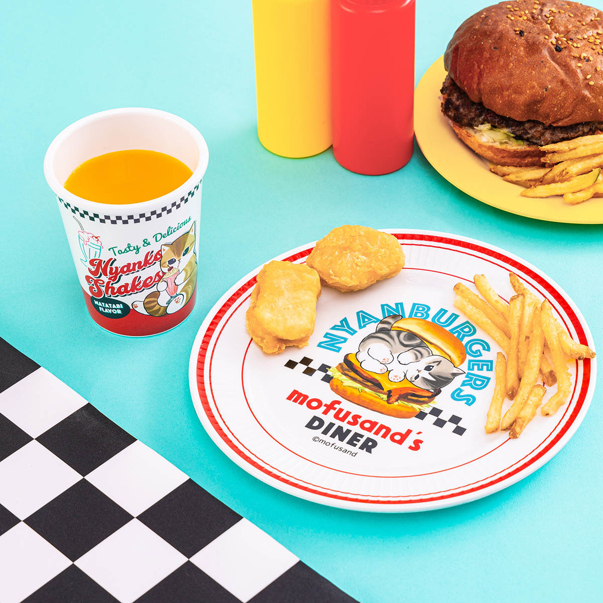 Vaso de melamina Mofusand Diner - Batido de gatito