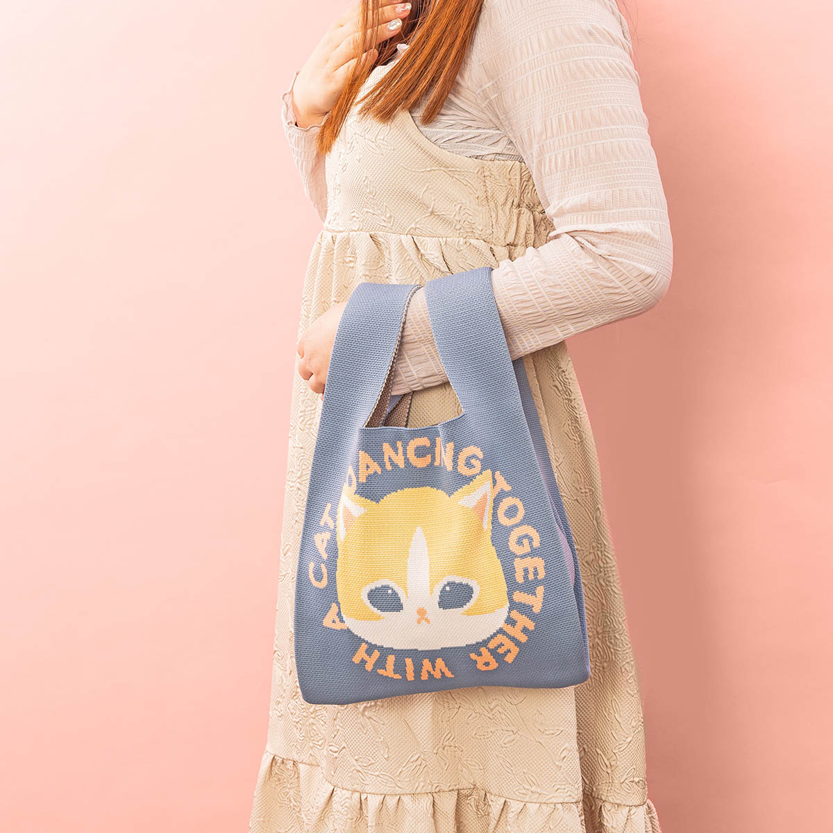 Bolso tejido Mofusand azul