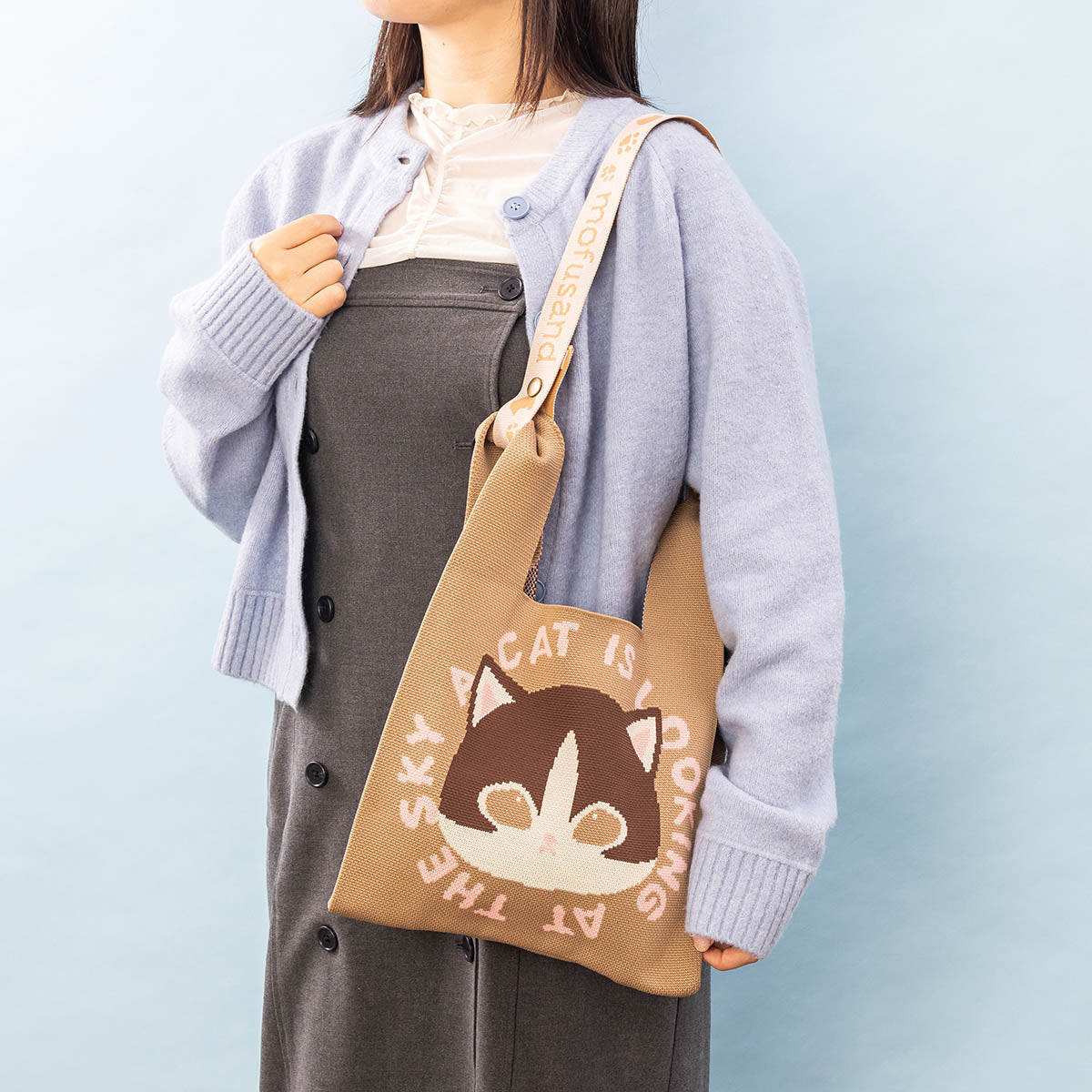 Bolso tejido Mofusand azul