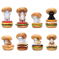 Mofusand GPS BOX: colección de 8 figuras de gatitos hamburguesa