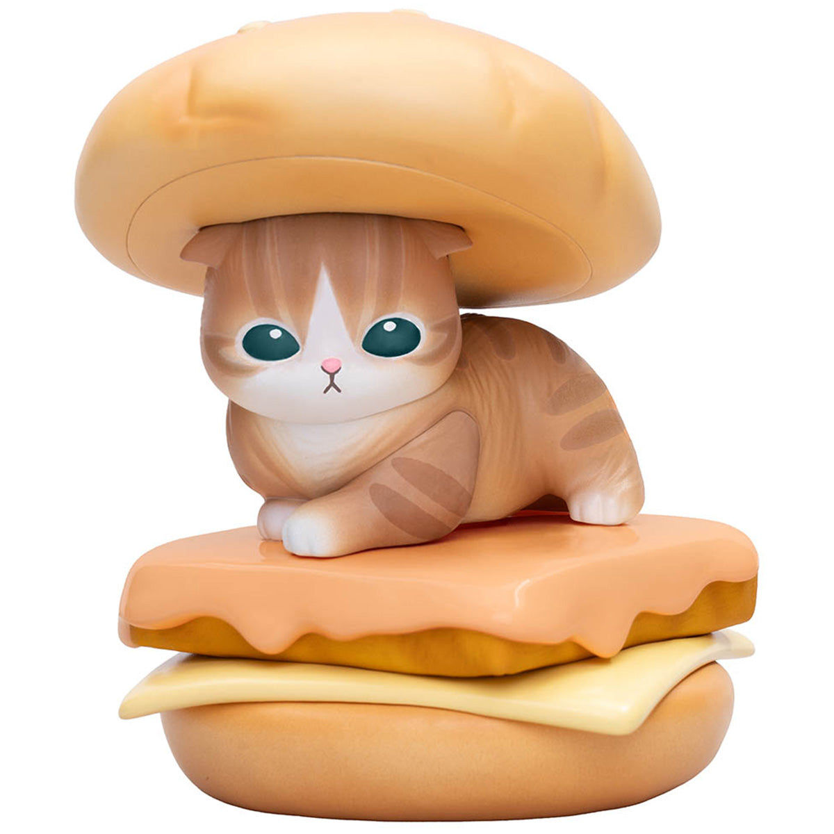 Mofusand GPS BOX: colección de 8 figuras de gatitos hamburguesa