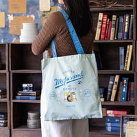 Bolso tote plano mofusand Café y donas (azul)