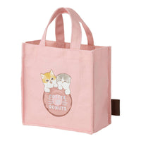 Bolso tote cuadrado Mofusand Coffee and Donuts rosado