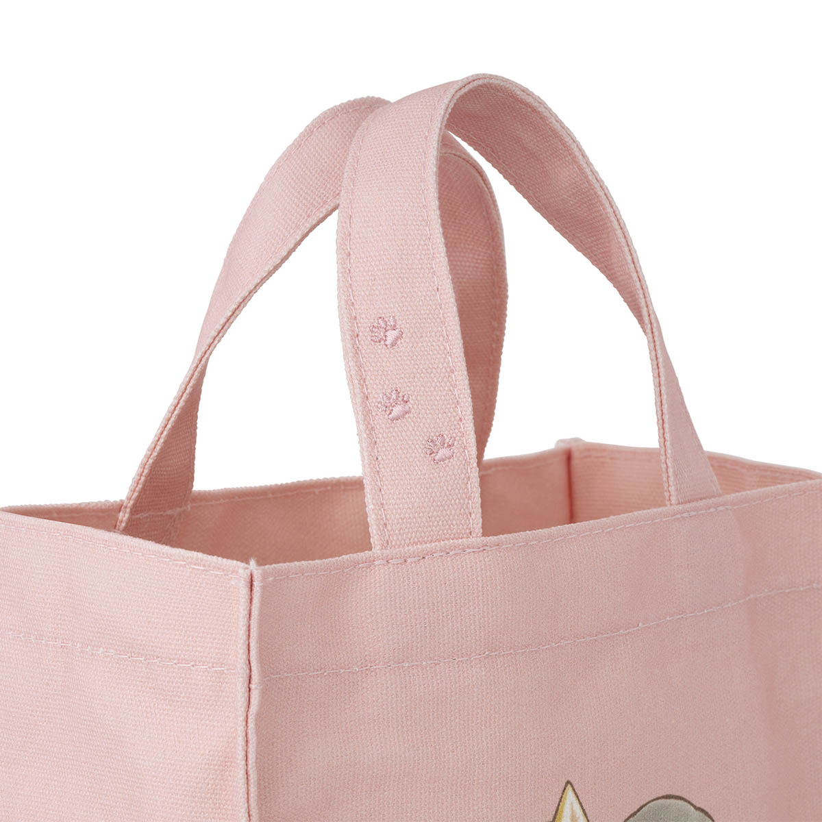 Bolso tote cuadrado Mofusand Coffee and Donuts rosado