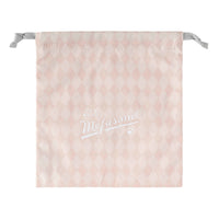 Bolsa con cordón Mofusand de café y donas, rosada