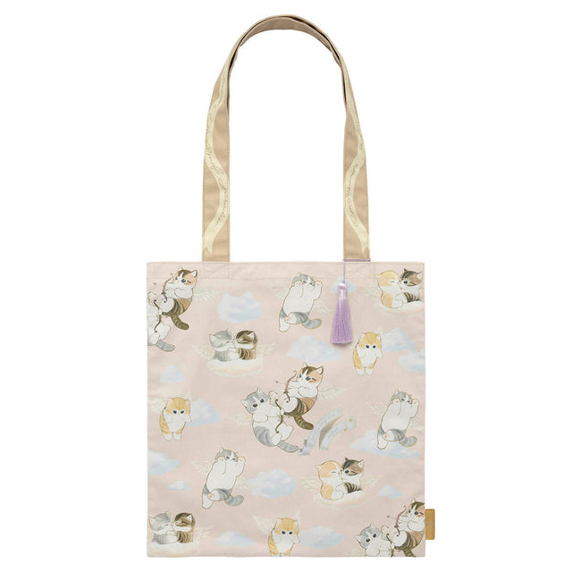 Bolso tote mofusand de cupidos y ángeles con borla