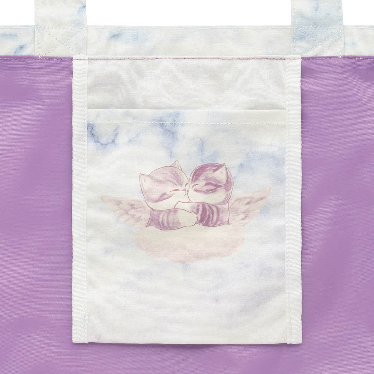 Bolso tote mofusand de ángeles con borla
