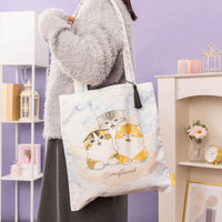 Bolso tote mofusand de ángeles con borla